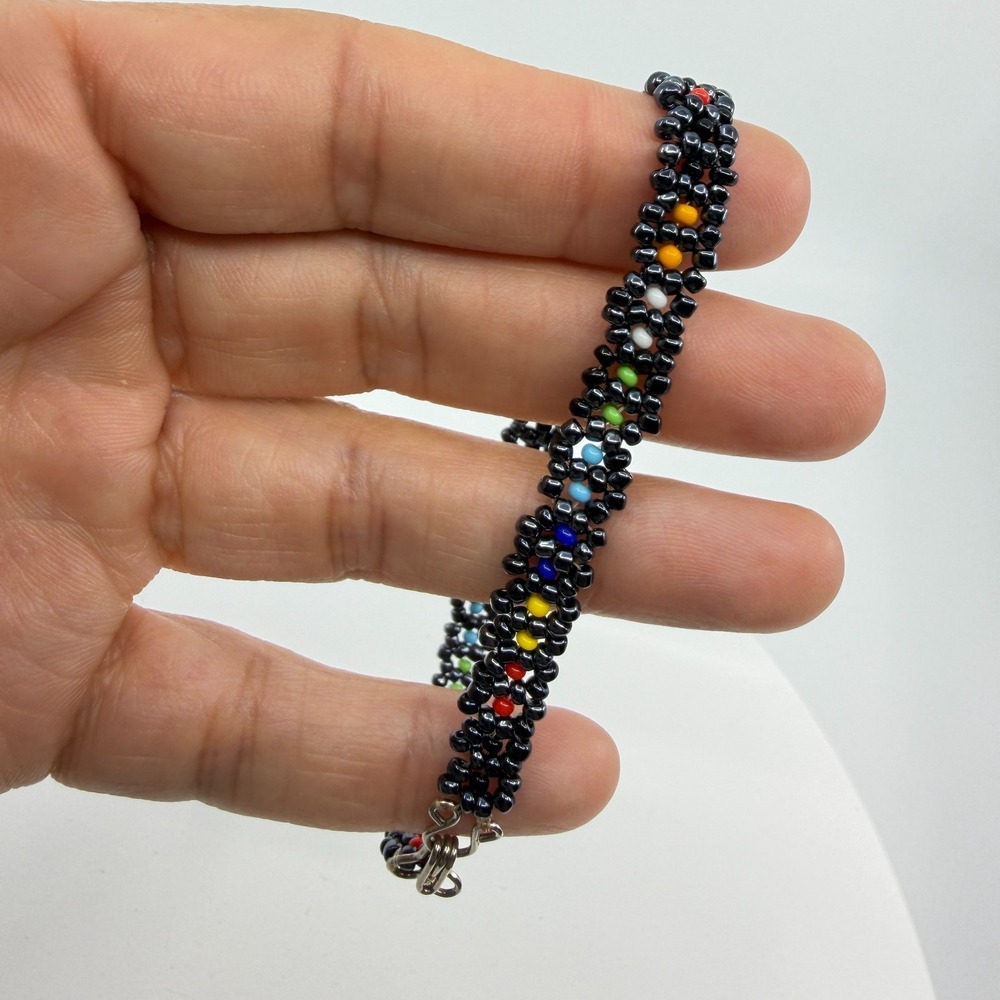 Bohemian Multicolored Seed Bead Bracelet - Minimalist Festival Stacking